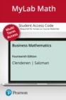 Image for MyLab Math with Pearson eText Access Code (24 Months) for Business Mathematics