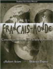 Image for Student Activities manual for Franðcais-monde  : connectez-vous áa la francophonie