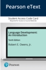 Image for Pearson eText for Language Development