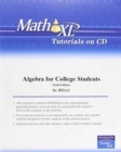 Image for MXL CD for Algebra for College Students
