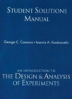 Image for Student Solutions Manual for Introduction to the Design &amp; Analysis of Experiments