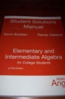 Image for Student Solutions Manual for Elementary and Intermediate Algebra for College Students