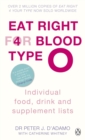 Image for Eat Right for Blood Type O: Individual Food, Drink and Supplement lists