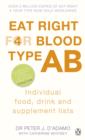 Image for Eat right for blood type AB: individual food, drink and supplement lists from eat right for your type