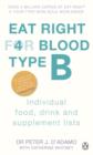 Image for Eat Right For Blood Type B: Individual Food, Drink and Supplement lists