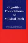 Image for Cognitive foundations of musical pitch