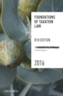Image for Foundations of taxation law 2016
