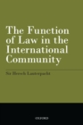 Image for The function of law in the international community