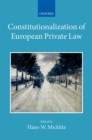 Image for Constitutionalization of European private law
