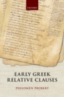 Image for Early Greek relative clauses