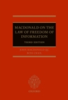 Image for Macdonald on the Law of Freedom of Information