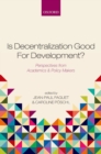 Image for Is decentralization good for development?