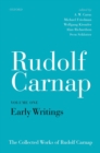 Image for The Collected Works of Rudolf Carnap. Volume 1 Early Writings