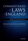 Image for Oxford Edition of Blackstone&#39;s: Commentaries on the Laws of England: Book IV: Of Public Wrongs