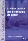 Image for Blackstone&#39;s statutes on criminal justice &amp; sentencing.