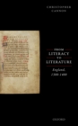 Image for From literacy to literature: England, 1300-1400