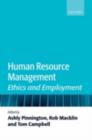 Image for Human resource management: ethics and employment