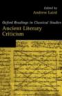 Image for Oxford readings in ancient literary criticism
