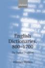 Image for English dictionaries, 800-1700: the topical tradition