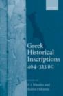 Image for Greek historical inscriptions: 404-323 BC