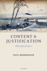 Image for Content and Justification: Philosophical Papers