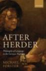 Image for After Herder: philosophy of language in the German tradition