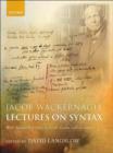 Image for Lectures on syntax: with special reference to Greek, Latin, and Germanic