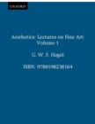 Image for Aesthetics: lectures on fine art. : Vol. 1