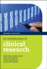 Image for An introduction to clinical research