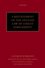 Image for A restatement of the English law of unjust enrichment