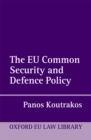 Image for The EU Common Security and Defence Policy