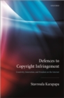 Image for Defences to Copyright Infringement: Creativity, Innovation and Freedom on the Internet