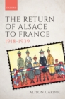 Image for Return of Alsace to France, 1918-1939