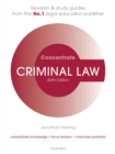 Image for Criminal Law Concentrate: Law Revision and Study Guide