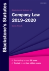 Image for Blackstone&#39;s statutes on company law 2019-2020