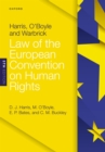 Image for Harris, O&#39;Boyle and Warbick - Law of the European Convention on Human Rights