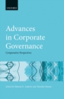 Image for Advances in Corporate Governance: Comparative Perspectives