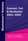 Image for Blackstone&#39;s Statutes on Contract, Tort &amp; Restitution, 2021-2022