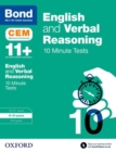 Image for English &amp; verbal reasoning  : CEM 10 minute tests: 9-10 years