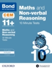 Image for Maths &amp; non-verbal reasoning  : CEM 10 minute tests: 9-10 years