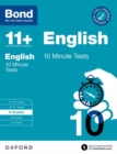 Image for Bond 11+: Bond 11+ 10 Minute Tests English 9-10 years: For 11+ GL assessment and Entrance Exams