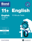 Image for Bond 11+: Bond 11+ 10 Minute Tests English 9-10 Years