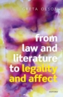 Image for From Law and Literature to Legality and Affect