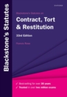 Image for Blackstone&#39;s statutes on contract, tort &amp; restitution