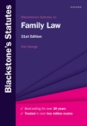 Image for Blackstone&#39;s statutes on family law