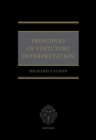 Image for Principles of statutory interpretation