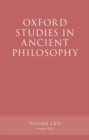 Image for Oxford studies in ancient philosophyVolume 62