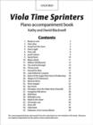 Image for Viola Time Sprinters : Piano Book