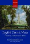 Image for English church musicVolume I,: Anthems and motets