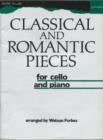 Image for Classical and Romantic Pieces for Cello
